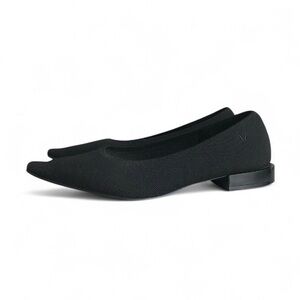 Vivaia Black Mini Pro Sustainable Small Square-Toe Women’s Heels Size 38.5 | 7.5
